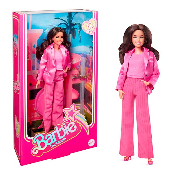 Barbie la película gloria atuendo rosa