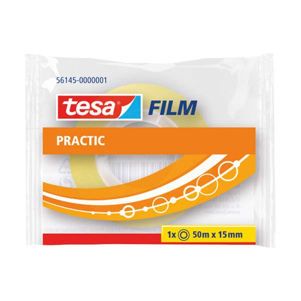 Cinta adhesiva Practic Film 50mx15mm marca Tesa.