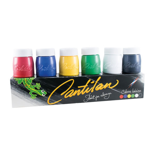 Témpera acrílica 6 colores básicos Cantilan.