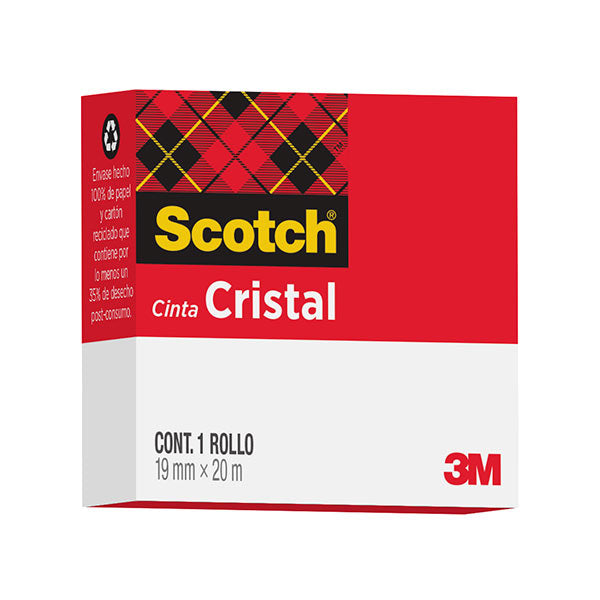 Cinta adhesiva cristal en caja Scotch