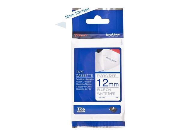 Cinta Rotuladora Brother Azul s/Blanca para Tela T