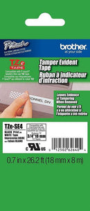 Cinta de Seguridad Negro s/Blanco TZE-SE4 Brother.