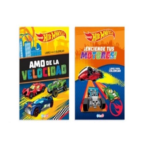 Libro colorear hot wheels