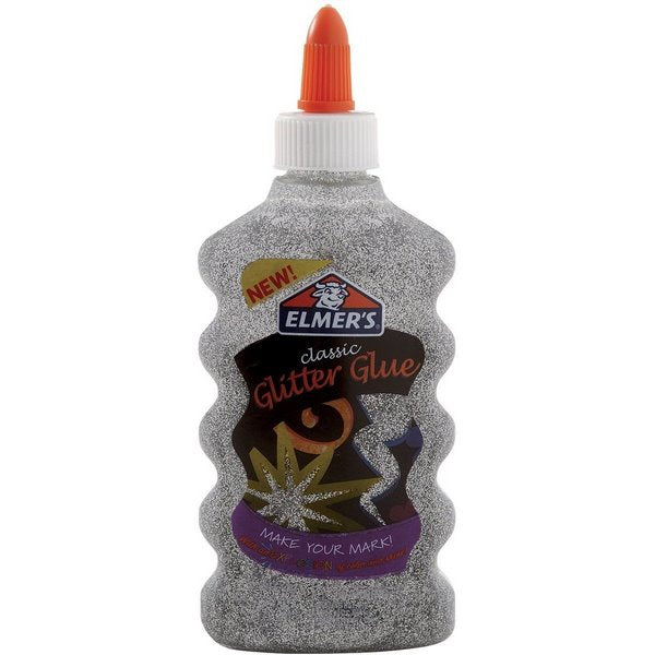 Goma escarcha plata 177ml Elmers.
