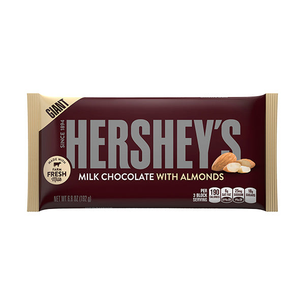 Chocolate leche con almendras Hersheys gigante