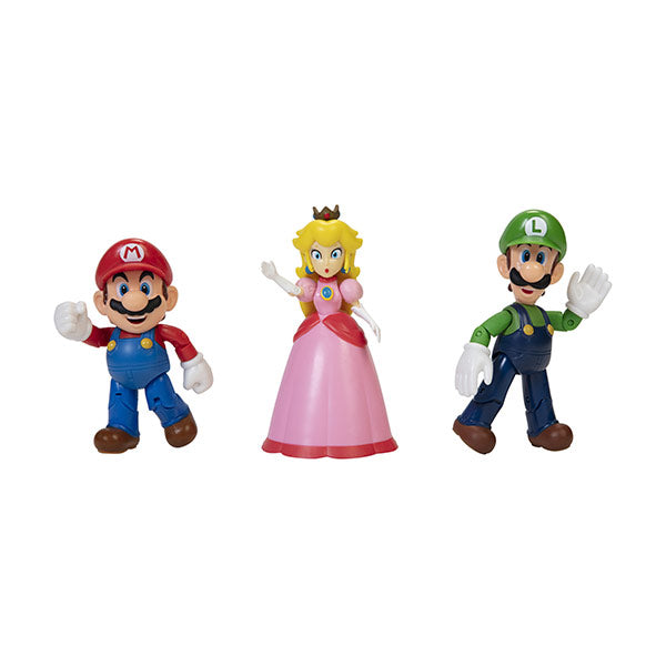 Figura 4" 3pack reino champiñón Super Mario