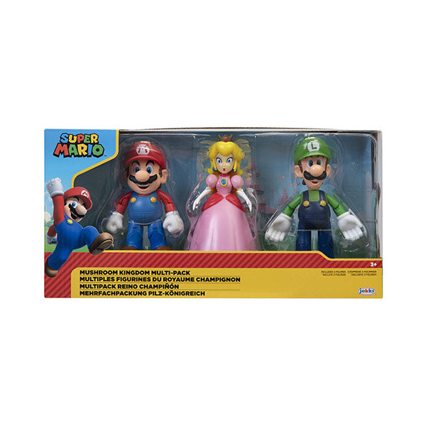 Figura 4" 3pack reino champiñón Super Mario