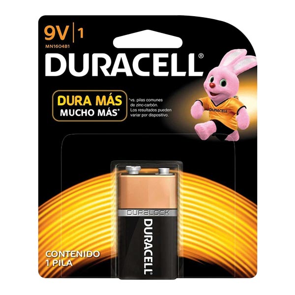 Batería 9 voltios Duracell