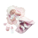 Bebé 39cm recién nacida rosa con accesorios