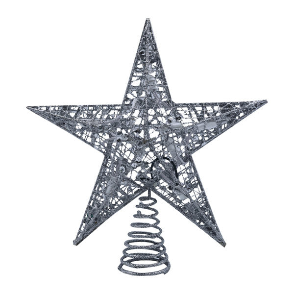 Estrella para copa de árbol plata