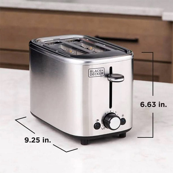 Tostador 2R inoxidable TR0012SS-LA Black & decker