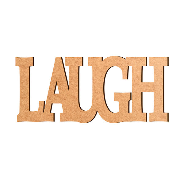 Letrero de madera Laugh Fuun creations.