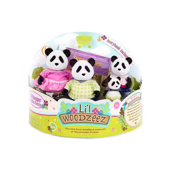 Set figuras familia de pandas 4 piezas