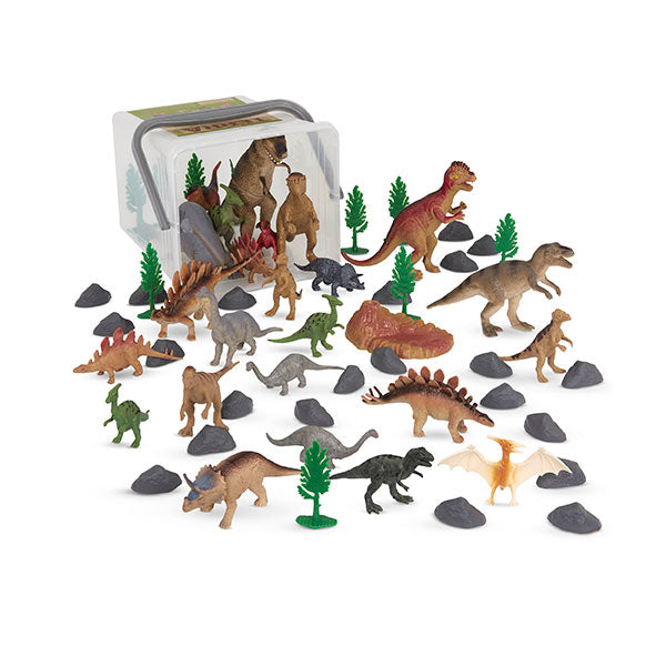 Set cubeta animales prehistoricos 60 piezas