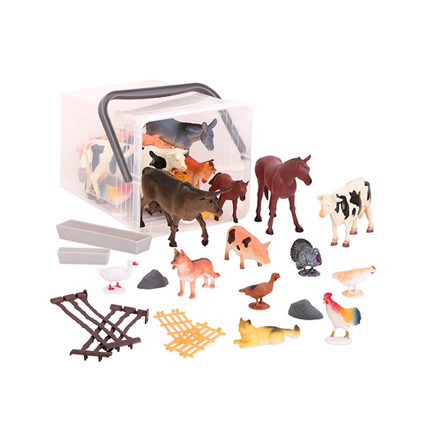 Set cubeta surtido de animales 60 piezas