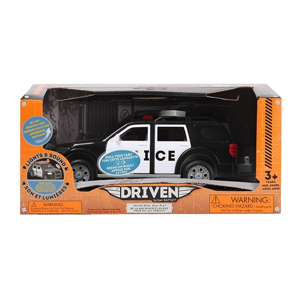 Vehículo de policía con luz y sonido