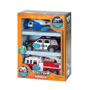 Set de 3 vehículos de rescate