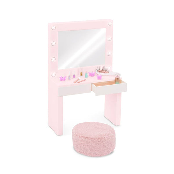 Juego de tocador glam y glow Our Generation