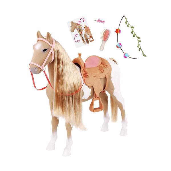 Caballo palomino con accesorios 50cm Our Generation