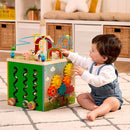 Cubo de actividades de granja de madera Battat