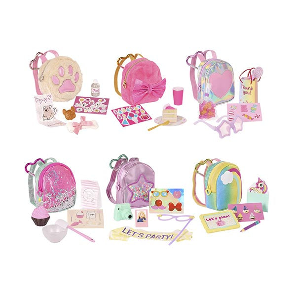 Mini mochila con accesorios fiesta sorpresa Our Generation