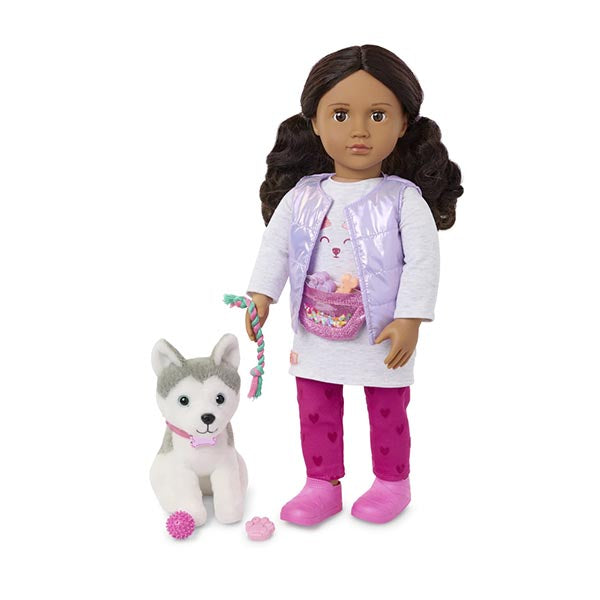 Muñeca con mascota Our Generation Estella y Evi