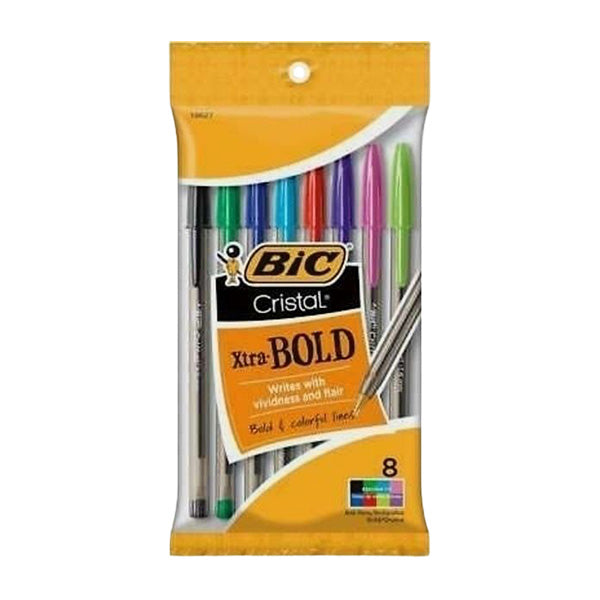 Lapicero cristal 8 unidades surtidos