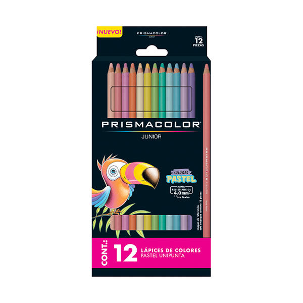 Lápices de color 12 unidades colores pastel surtidos Prismacolor.