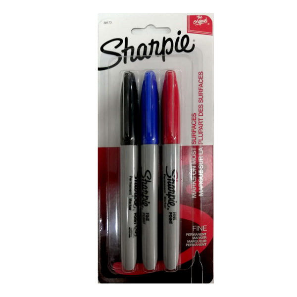 Marcador fino permanente 3 unidades surtidos Sharpie