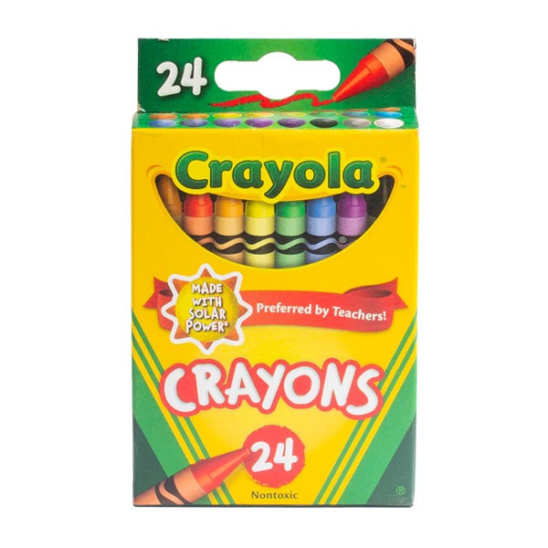 Crayòn de cera estandar 24 unidades