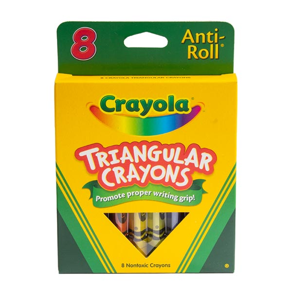 Crayòn de cera triangular 8 unidades