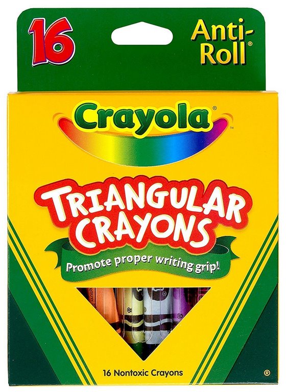 Crayones triangulares. Caja c/16 Crayones