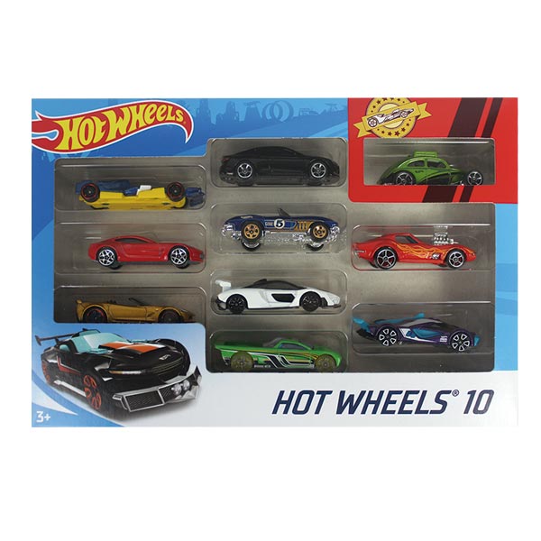 Hot Wheels Die-cast Vehículos Paquete de 10 Autos