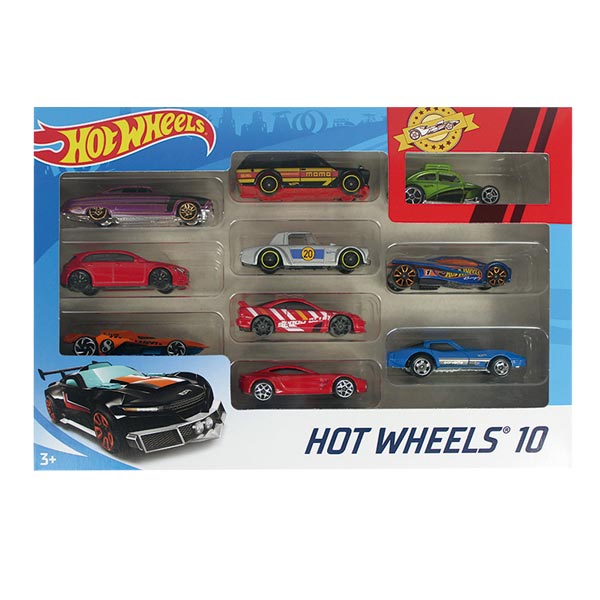 Hot Wheels Die-cast Vehículos Paquete de 10 Autos