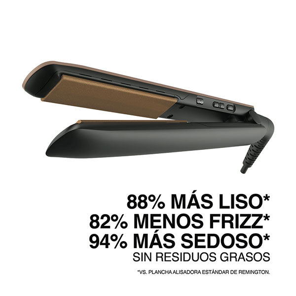 Plancha para cabello terapia keratina Argan S8599