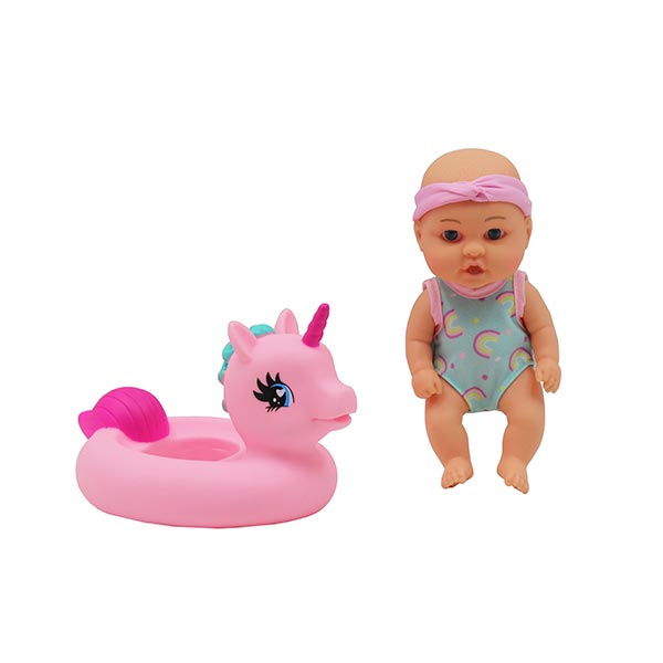 Muñeca bebé de 7", set flotador