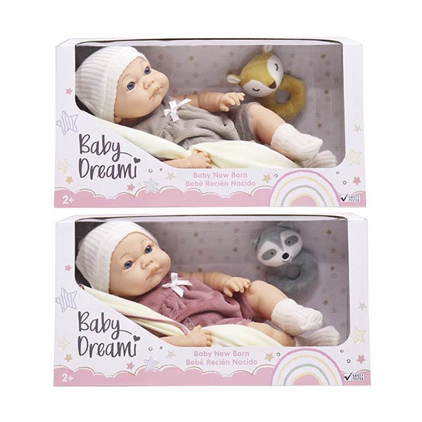 Muñeca 16" bebé recién nacida surt