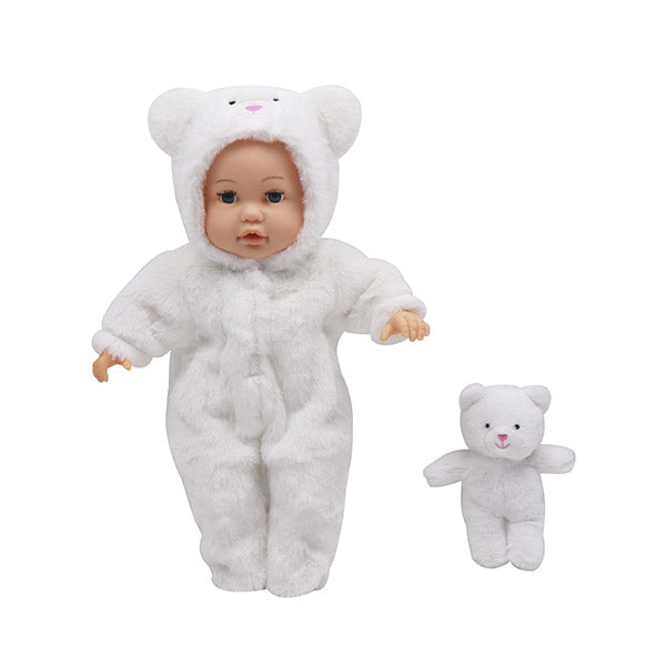 Muñeca 14" bebé con animalito surt