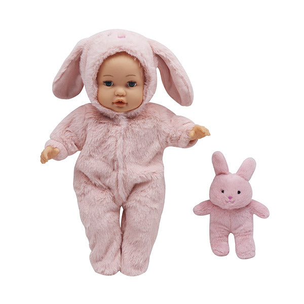 Muñeca 14" bebé con animalito surt