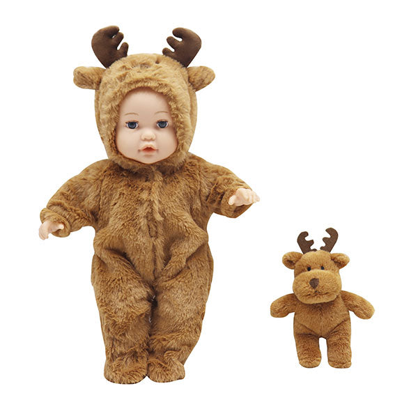 Muñeca 14" bebé con animalito surt