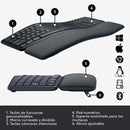Logitech Teclado inalámbrico ERGO grafito