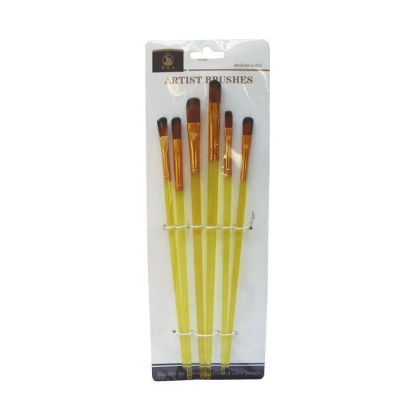 Pinceles en set 6 unidades.