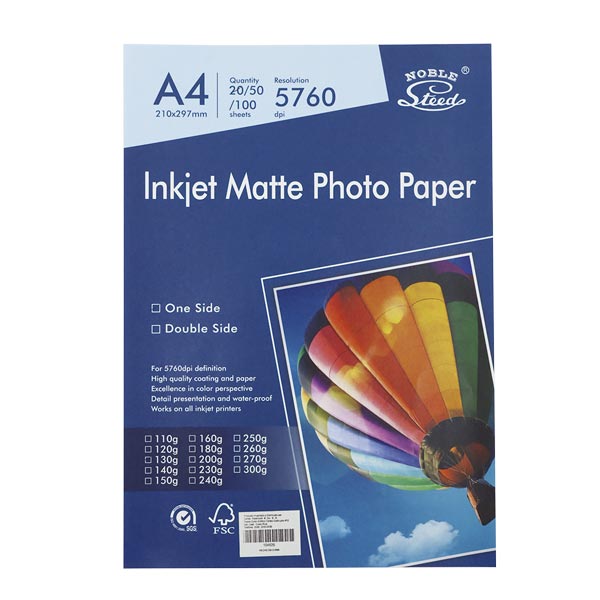 Papel fotográfico Mate A4 20 unidades