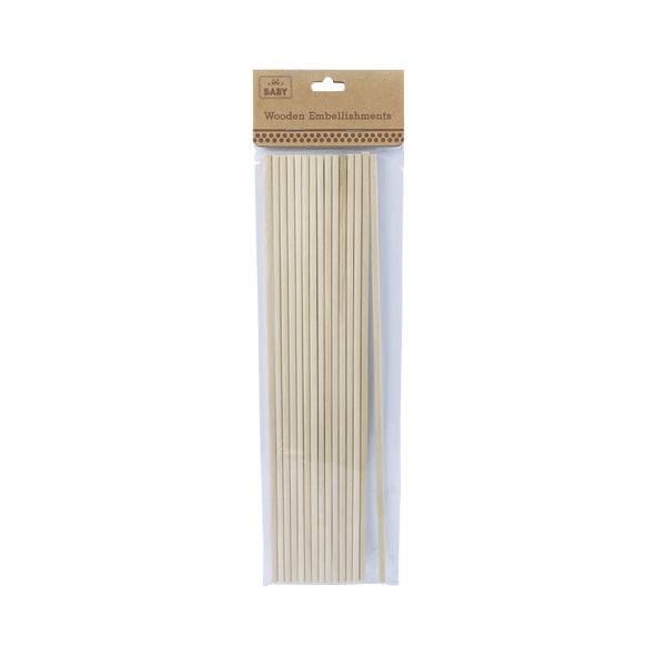 Palillos Delgados de Madera para Manualidades.