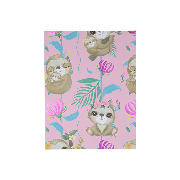 Cartulina tamaño carta 5u estampada metal bebe Perezoso Primavera.