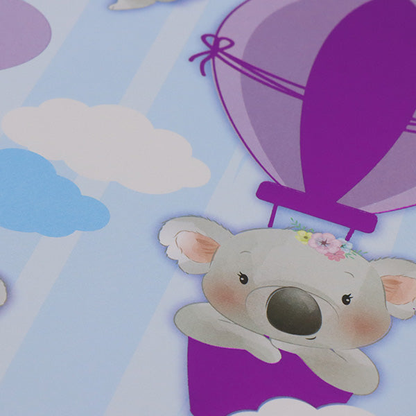 Cartulina tamaño carta 5u estampada metal bebe Koala Primavera.