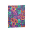 Cartulina tamaño carta 5u estampada metal Flores fondo morado Primavera.