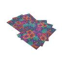 Cartulina tamaño carta 5u estampada metal Flores fondo morado Primavera.