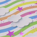 Cartulina tamaño carta 5u estampada metal Nubes ondas Primavera.