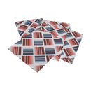 Cartulina tamaño carta 5u estampada metal cuadros rojo y azul Primavera.